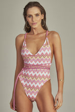 Charger l'image dans la galerie, Gallery: Empress One-Piece Leticia Body Pink Chevron
