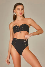 Charger l&#39;image dans la galerie, Model Front: Empress Set Biquini Cristel Textura Pique Preto
