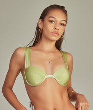 Charger l&#39;image dans la galerie, Top Bikini Bouche Olive Green
